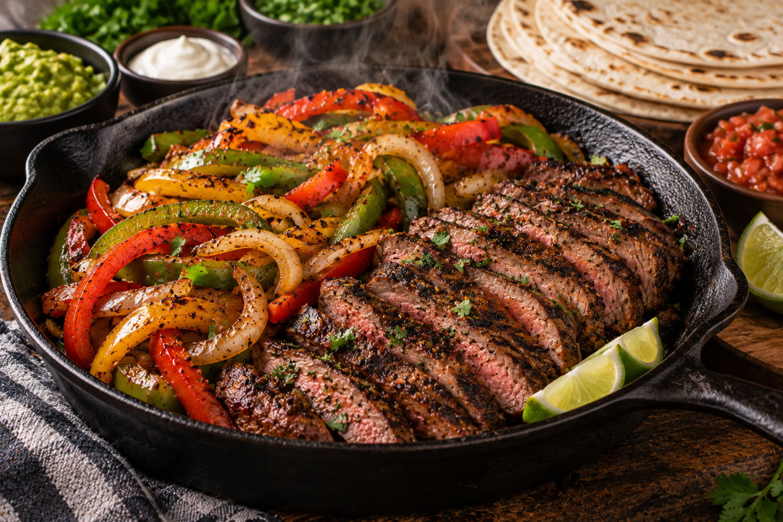 Double-Seasoned Steak Fajitas