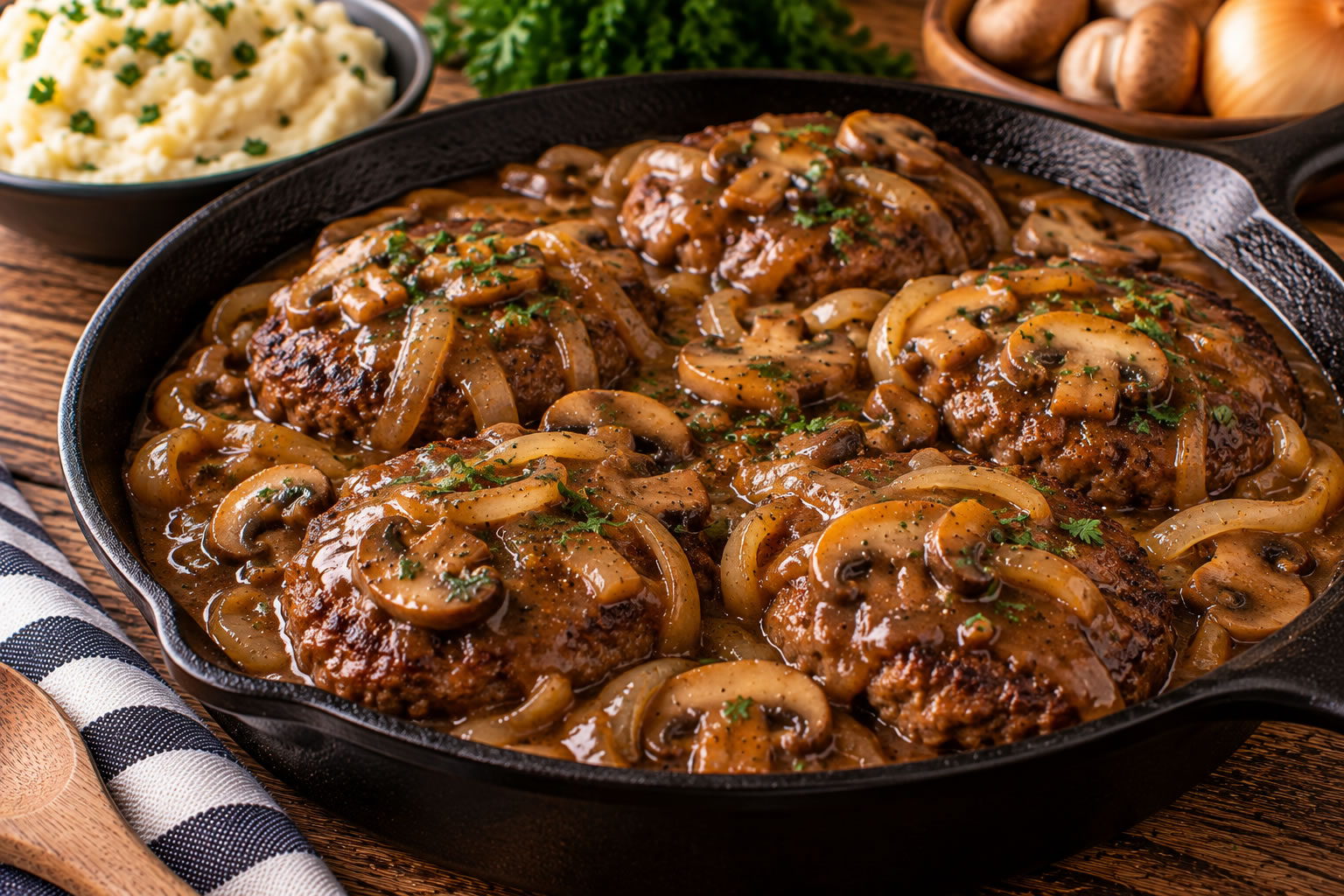 Homestyle Salisbury Steak with Mushroom Gravy