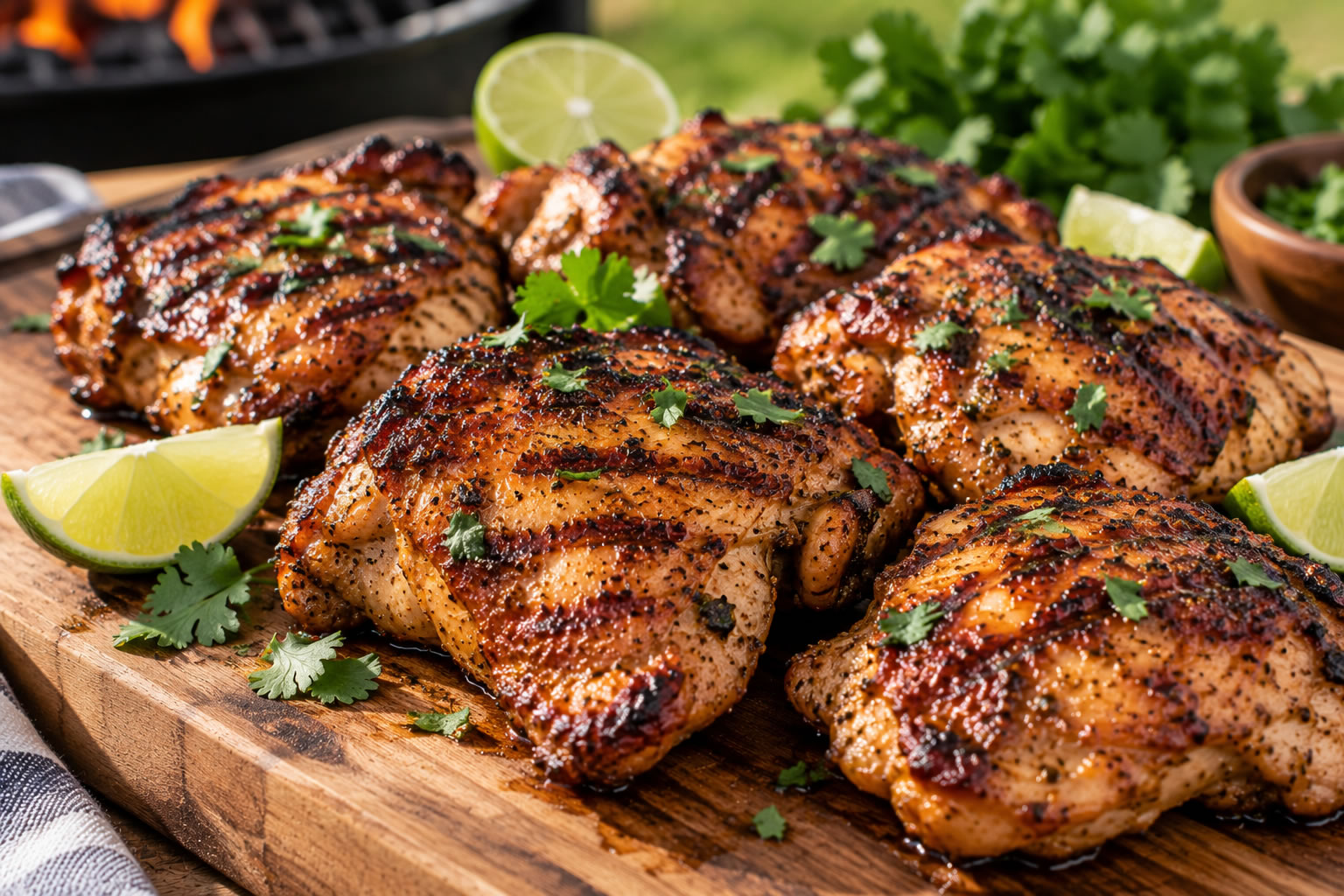 Spicy Garlic Grilled Chicken Thighs