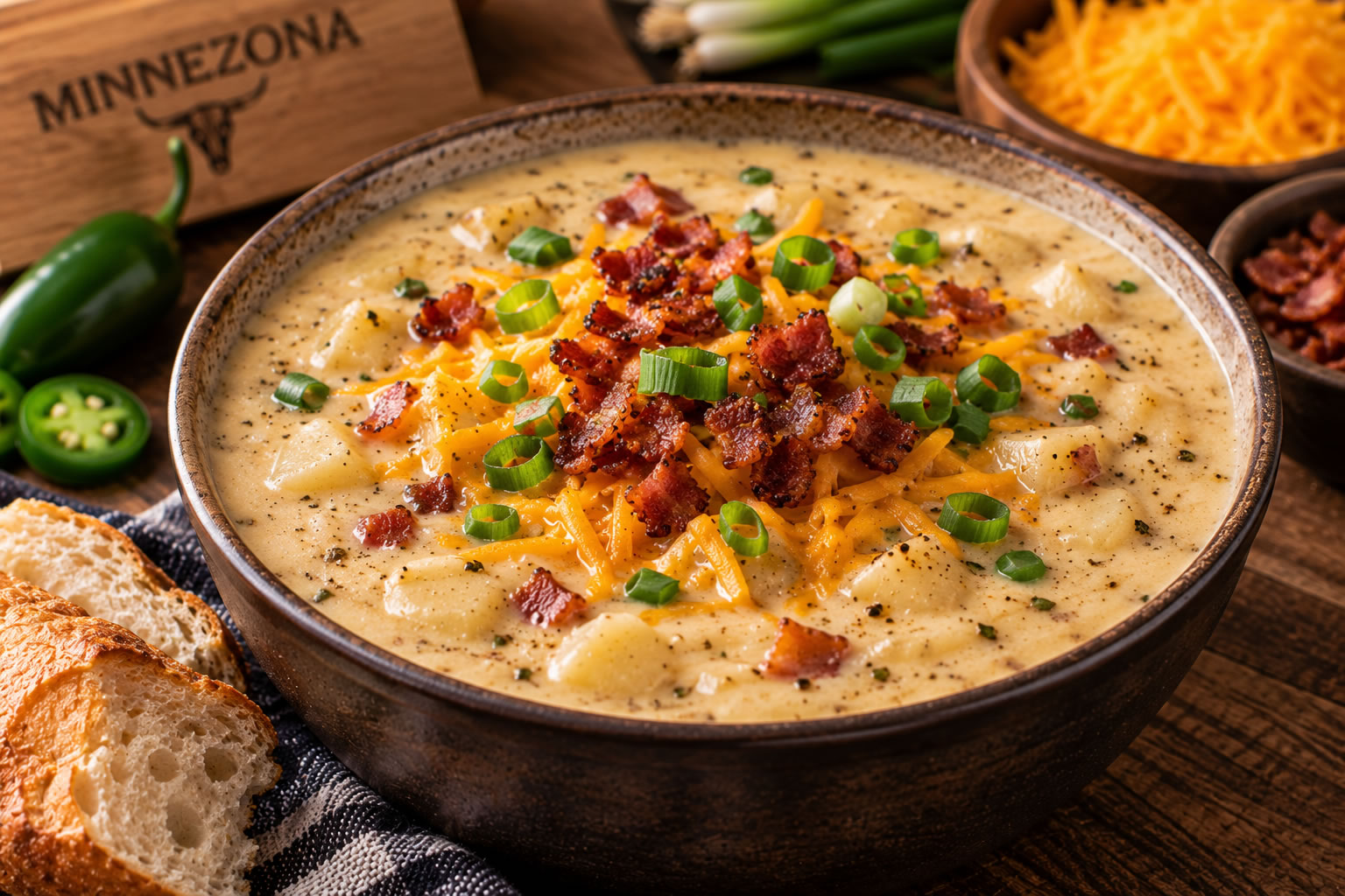 Creamy Spicy Garlic Potato Soup
