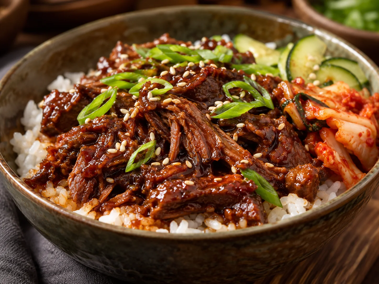 Gochujang Braised Beef Bowls